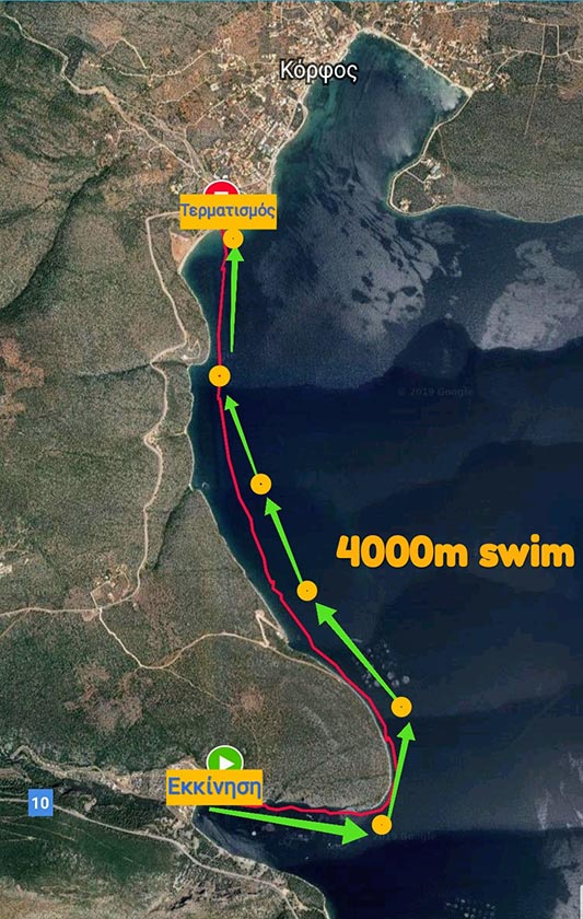 Χάρτης sea challenge 4km Χάρτης sea challenge 4km